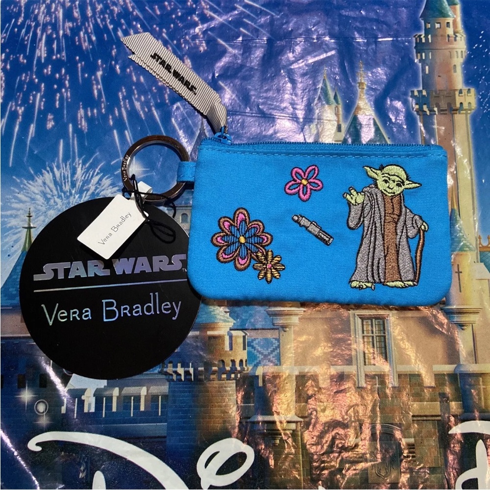 Vera Bradley Star Wars Yoda ID Zip Card Case New with Tags Limited Edition